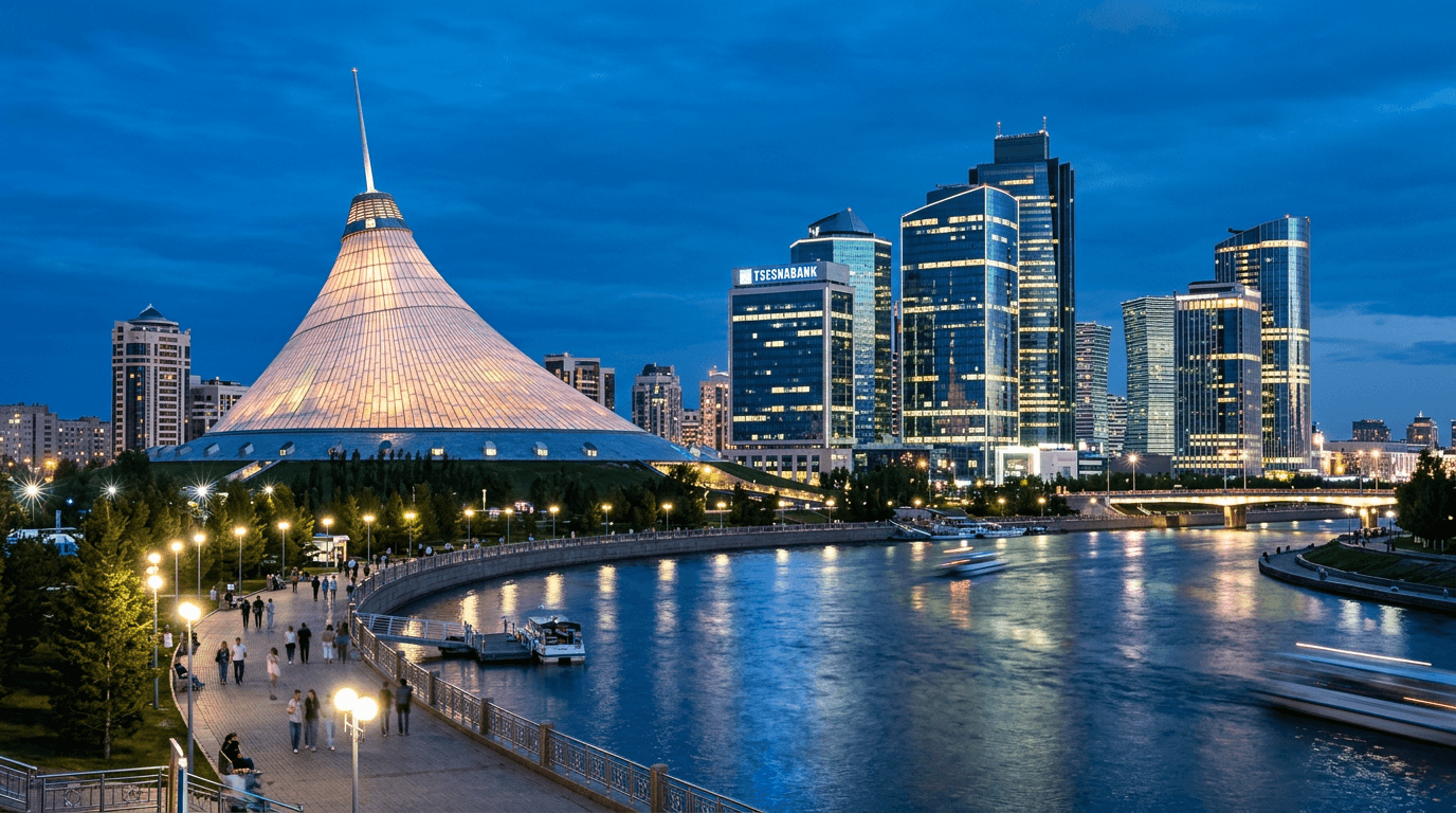 Baiterek Tower rising above the modern Astana skyline